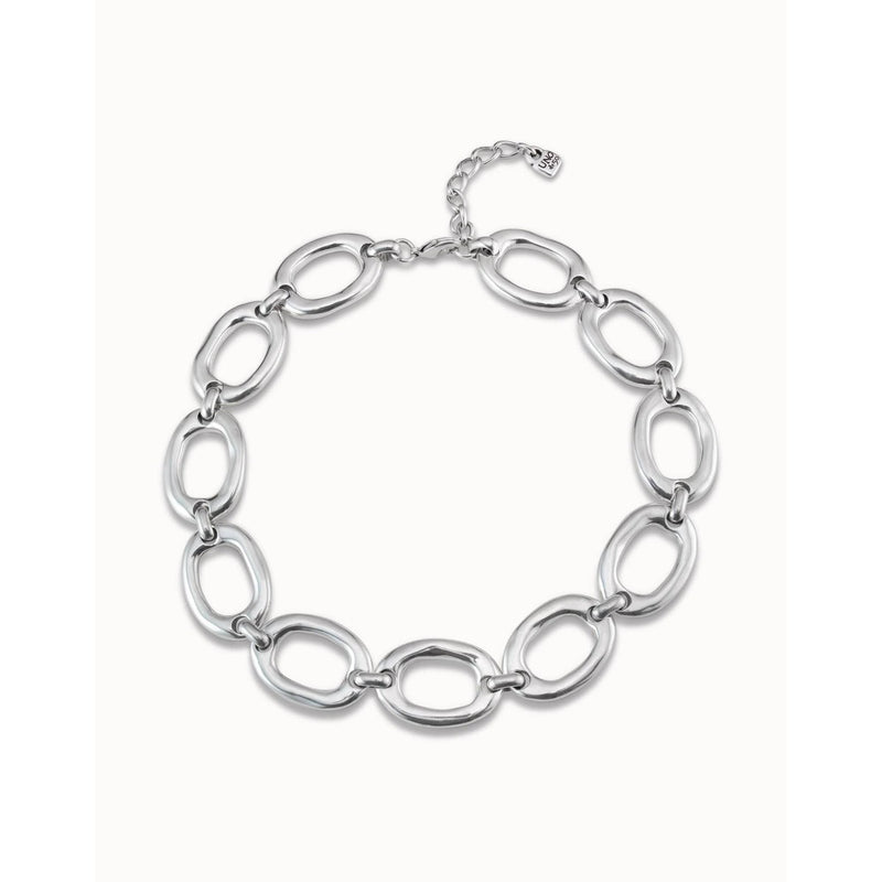 The One Sterling Silver Plated Necklace - COL1819MTL0000U-UNO de 50-Renee Taylor Gallery