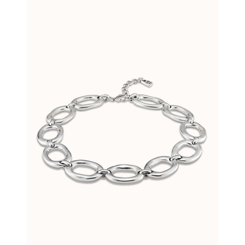 The One Sterling Silver Plated Necklace - COL1819MTL0000U-UNO de 50-Renee Taylor Gallery