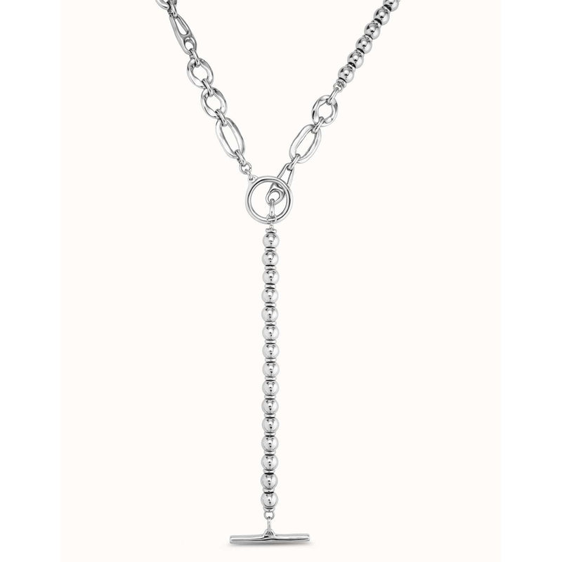 Yolo Sterling Silver Plated Necklace - COL1839MTL0000U-UNO de 50-Renee Taylor Gallery