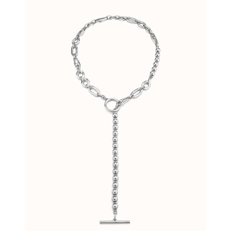 Yolo Sterling Silver Plated Necklace - COL1839MTL0000U-UNO de 50-Renee Taylor Gallery