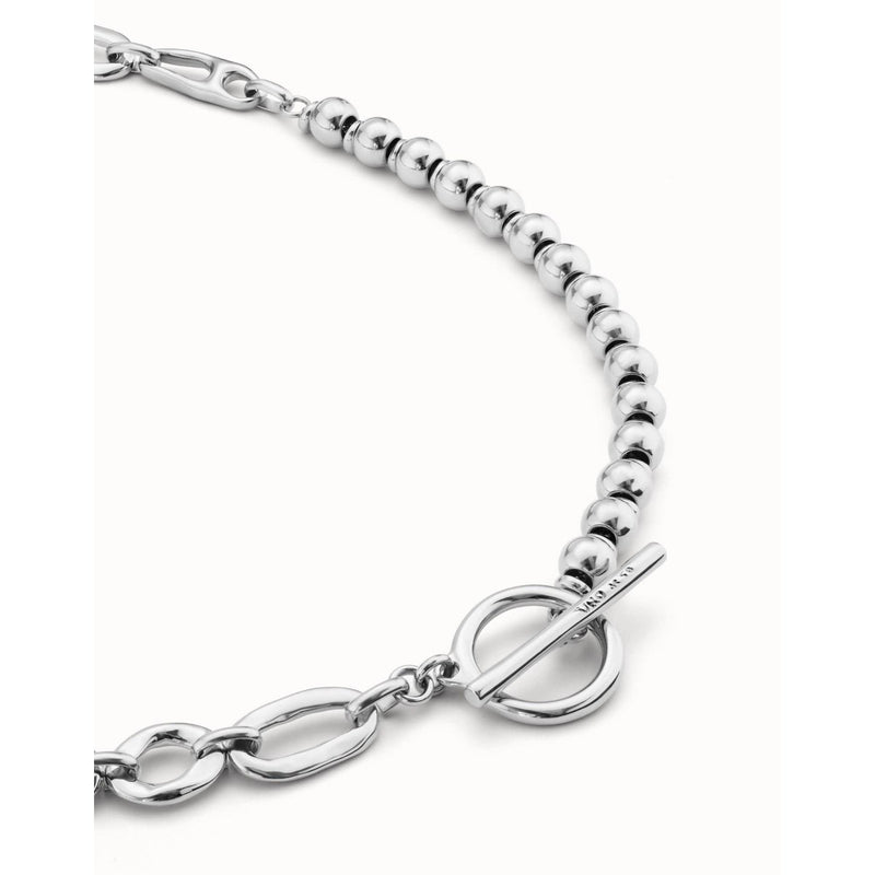 Yolo Sterling Silver Plated Necklace - COL1839MTL0000U-UNO de 50-Renee Taylor Gallery