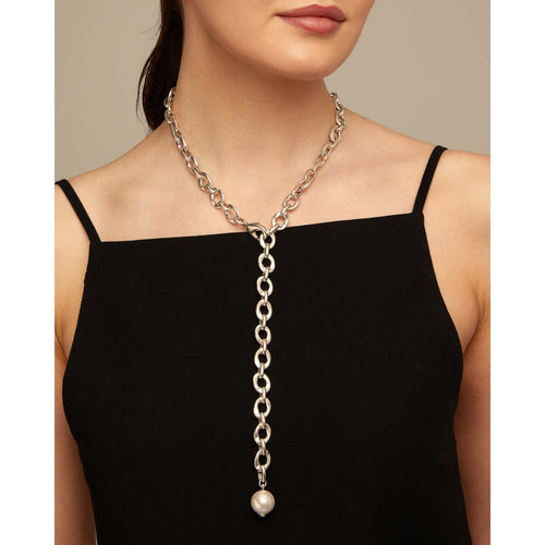 Joy of Living Silver Sterling Silver Plated Necklace - COL1844BPLMTL0U-UNO de 50-Renee Taylor Gallery