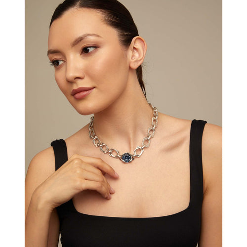 Marvelous Silver Sterling Silver Plated Necklace-UNO de 50-Renee Taylor Gallery