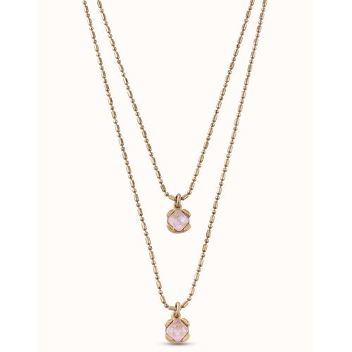 Aura Sterling Silver Plated Necklace - Silver/Blue - COL1866AZUMTL0U-UNO de 50-Renee Taylor Gallery