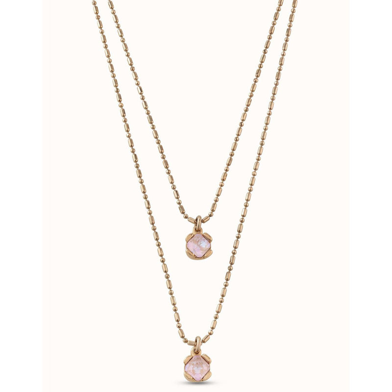 Aura Sterling Silver Plated Necklace - Silver/Blue - COL1866AZUMTL0U-UNO de 50-Renee Taylor Gallery