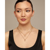 Aura Sterling Silver Plated Necklace - Silver/Blue - COL1866AZUMTL0U-UNO de 50-Renee Taylor Gallery