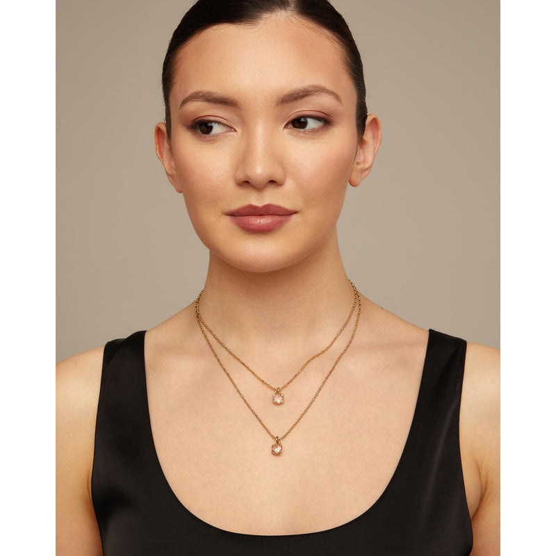 Aura Sterling Silver Plated Necklace - Silver/Blue - COL1866AZUMTL0U-UNO de 50-Renee Taylor Gallery