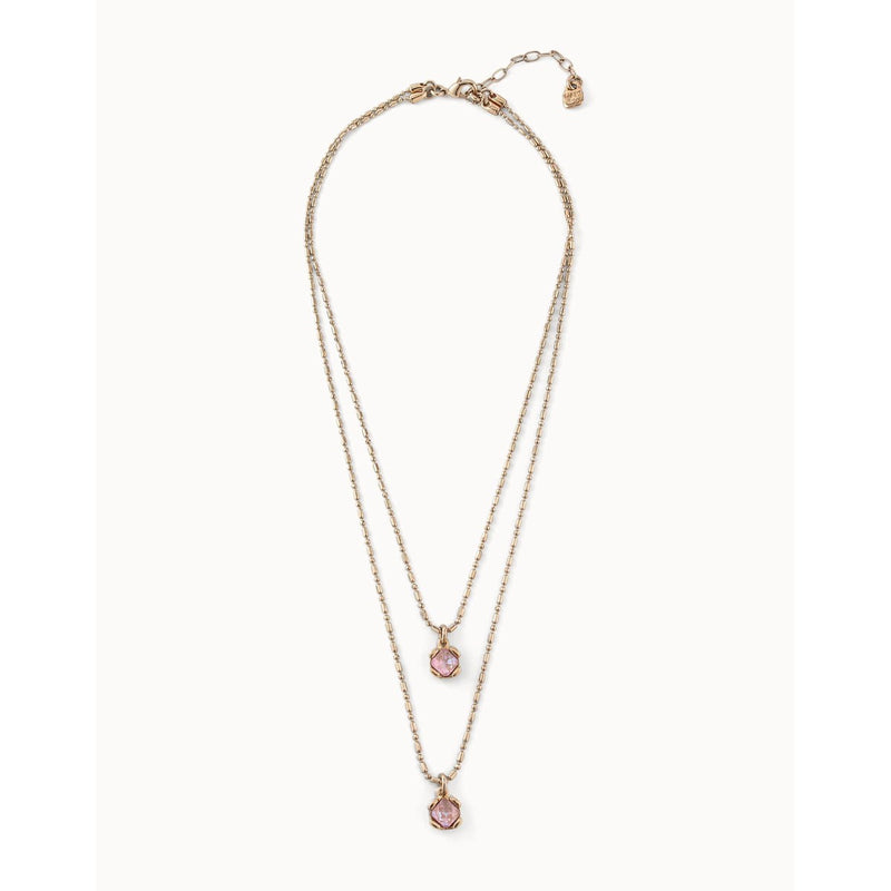 Aura Sterling Silver Plated Necklace - Silver/Blue - COL1866AZUMTL0U-UNO de 50-Renee Taylor Gallery