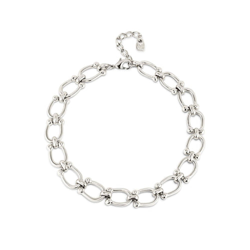 Serotonin Sterling Silver Plated Necklace - Silver-UNO de 50-Renee Taylor Gallery