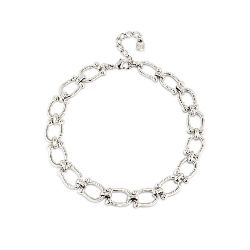 Serotonin Sterling Silver Plated Necklace - Silver-UNO de 50-Renee Taylor Gallery