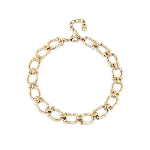Serotonin 18K Gold Plated Necklace - COL1898ORO0000U-UNO de 50-Renee Taylor Gallery