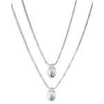 To You Sterling Silver Plated Necklace - COL1921VRDMTL0U-UNO de 50-Renee Taylor Gallery