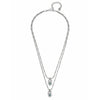 To You Sterling Silver Plated Necklace - COL1921VRDMTL0U-UNO de 50-Renee Taylor Gallery