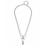 To You Sterling Silver Plated Necklace - COL1921VRDMTL0U-UNO de 50-Renee Taylor Gallery
