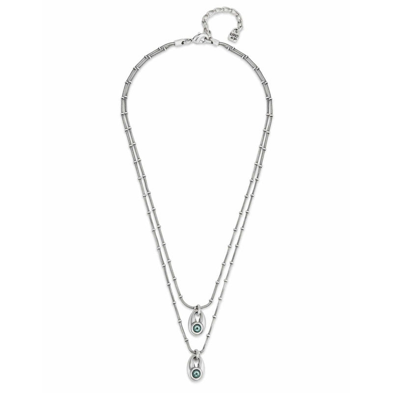 To You Sterling Silver Plated Necklace - COL1921VRDMTL0U-UNO de 50-Renee Taylor Gallery