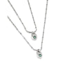 To You Sterling Silver Plated Necklace - COL1921VRDMTL0U-UNO de 50-Renee Taylor Gallery