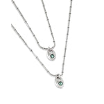 To You Sterling Silver Plated Necklace - COL1921VRDMTL0U-UNO de 50-Renee Taylor Gallery