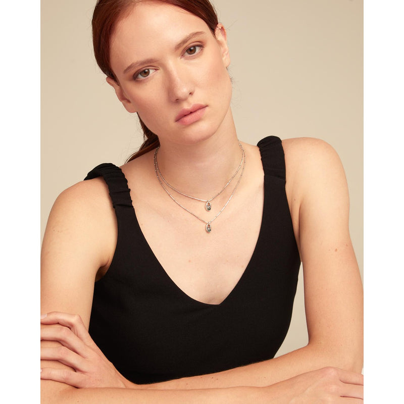To You Sterling Silver Plated Necklace - COL1921VRDMTL0U-UNO de 50-Renee Taylor Gallery