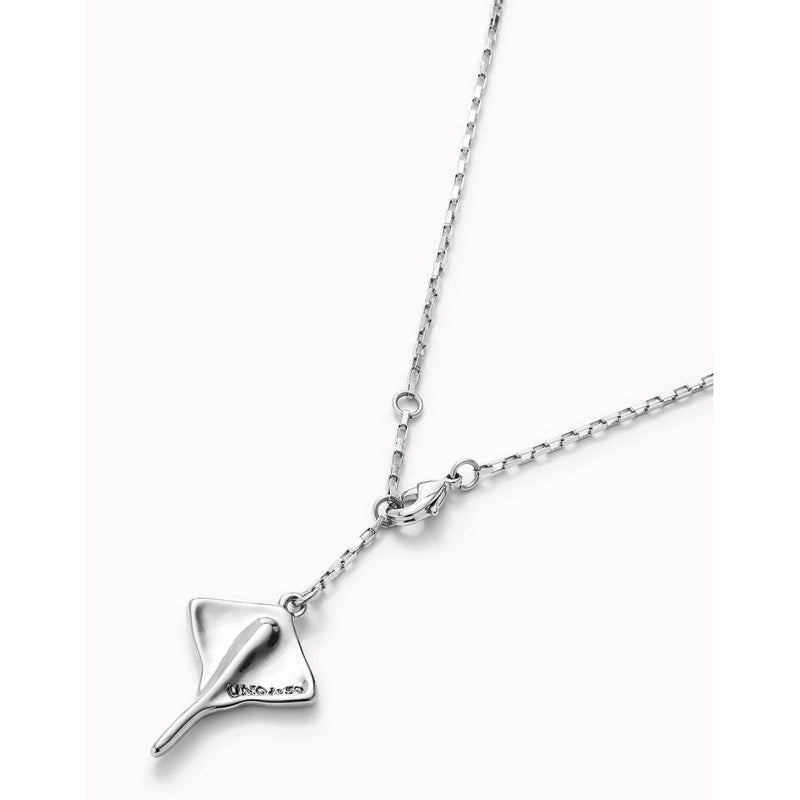 Short Chain Pendant Necklace with Manta Ray - COL1930MTL0000U-UNO de 50-Renee Taylor Gallery