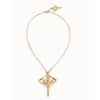 Short Chain Pendant Necklace with Manta Ray - COL1930ORO0000U-UNO de 50-Renee Taylor Gallery