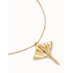 Short Chain Pendant Necklace with Manta Ray - COL1930ORO0000U-UNO de 50-Renee Taylor Gallery