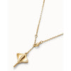 Short Chain Pendant Necklace with Manta Ray - COL1930ORO0000U-UNO de 50-Renee Taylor Gallery