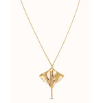 Ser Majestuosa Gold Long Chain Pendant Necklace with Ranta Ray - COL1931ORO0000U-UNO de 50-Renee Taylor Gallery
