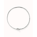 Ser Indomable Rigid Necklace with Front Clasp, Sterling Silver Plated with White Topaz - COL1938BLNMTL-UNO de 50-Renee Taylor Gallery
