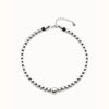 Sterling Silver Plated Bead Pendant With Larger Central Bead - COL1995MTL0000U-UNO de 50-Renee Taylor Gallery