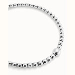 Sterling Silver Plated Bead Pendant With Larger Central Bead - COL1995MTL0000U-UNO de 50-Renee Taylor Gallery