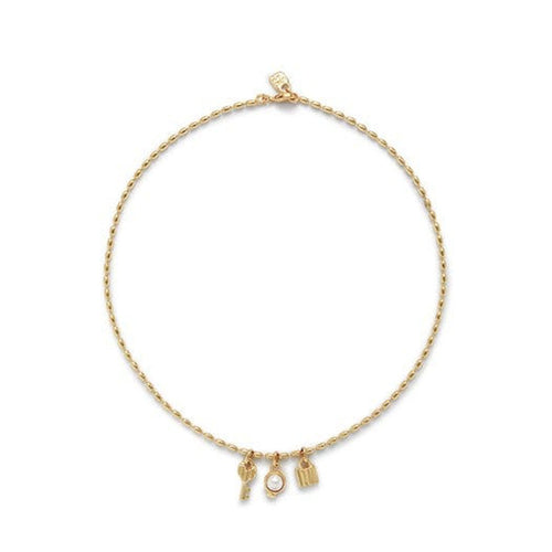 Ser Unico 18K Gold Plated Necklace - COL2017BPLORO0U-UNO de 50-Renee Taylor Gallery