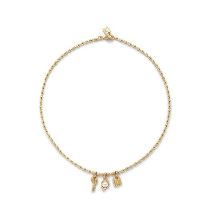 Ser Unico 18K Gold Plated Necklace - COL2017BPLORO0U-UNO de 50-Renee Taylor Gallery