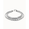 Limited Edition Triple Necklace with Sterling Silver-Plated Beads Necklace - COL2019MTL0000U-UNO de 50-Renee Taylor Gallery