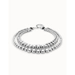 Limited Edition Triple Necklace with Sterling Silver-Plated Beads Necklace - COL2019MTL0000U-UNO de 50-Renee Taylor Gallery