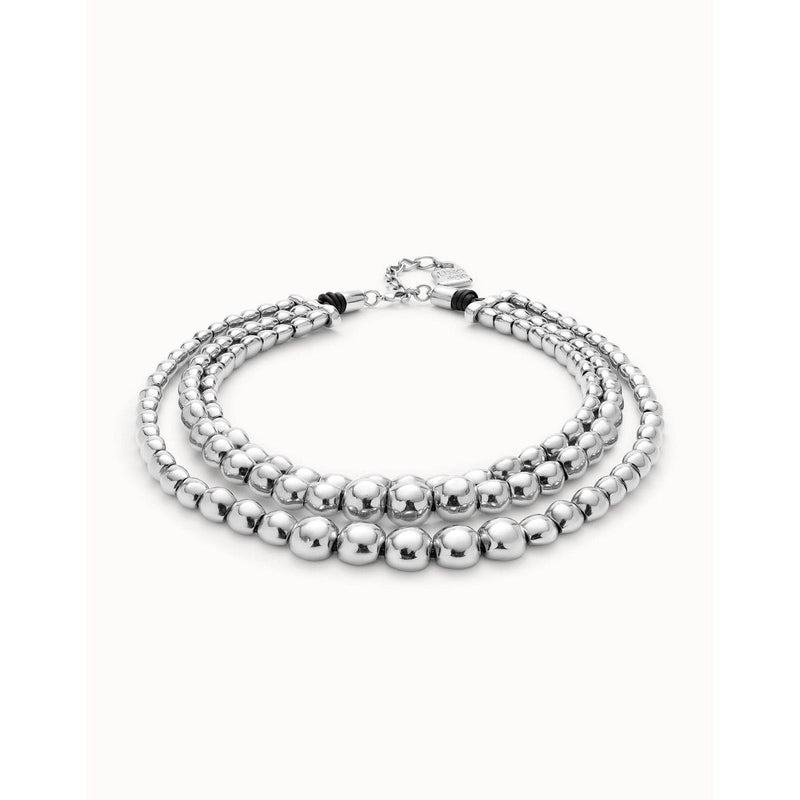 Limited Edition Triple Necklace with Sterling Silver-Plated Beads Necklace - COL2019MTL0000U-UNO de 50-Renee Taylor Gallery