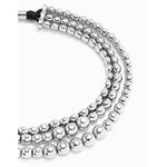 Limited Edition Triple Necklace with Sterling Silver-Plated Beads Necklace - COL2019MTL0000U-UNO de 50-Renee Taylor Gallery