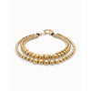 Triple Strand Necklace with 18k Gold-Plated Beads - COL2019ORO0000U-UNO de 50-Renee Taylor Gallery