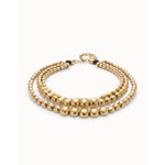Triple Strand Necklace with 18k Gold-Plated Beads - COL2019ORO0000U-UNO de 50-Renee Taylor Gallery