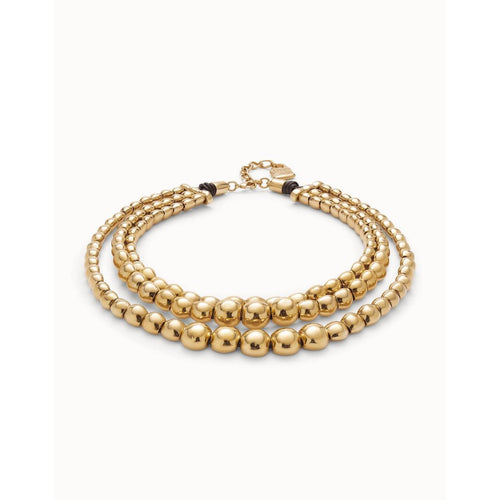 Triple Strand Necklace with 18k Gold-Plated Beads - COL2019ORO0000U-UNO de 50-Renee Taylor Gallery