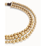 Triple Strand Necklace with 18k Gold-Plated Beads - COL2019ORO0000U-UNO de 50-Renee Taylor Gallery