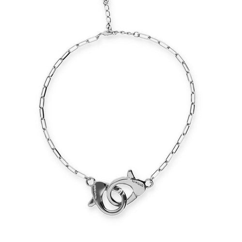 Ser Inseparable Sterling Silver Large Interlocked Necklace - COL2021MTL0000U-UNO de 50-Renee Taylor Gallery