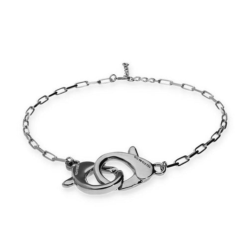 Ser Inseparable Sterling Silver Large Interlocked Necklace - COL2021MTL0000U-UNO de 50-Renee Taylor Gallery