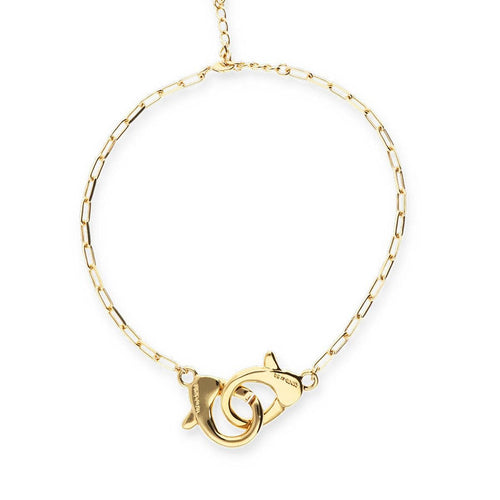 Ser Inseparable Gold Large Interlocked Necklace - COL2021ORO0000U-UNO de 50-Renee Taylor Gallery