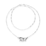 Ser Inseparable Sterling Silver Long Interlocked Necklace - COL2024MTL0000U-UNO de 50-Renee Taylor Gallery