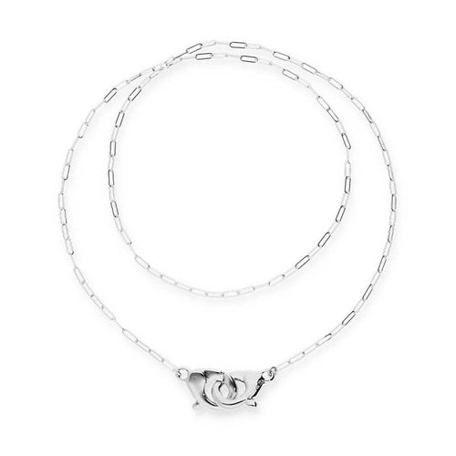Ser Inseparable Sterling Silver Long Interlocked Necklace - COL2024MTL0000U-UNO de 50-Renee Taylor Gallery