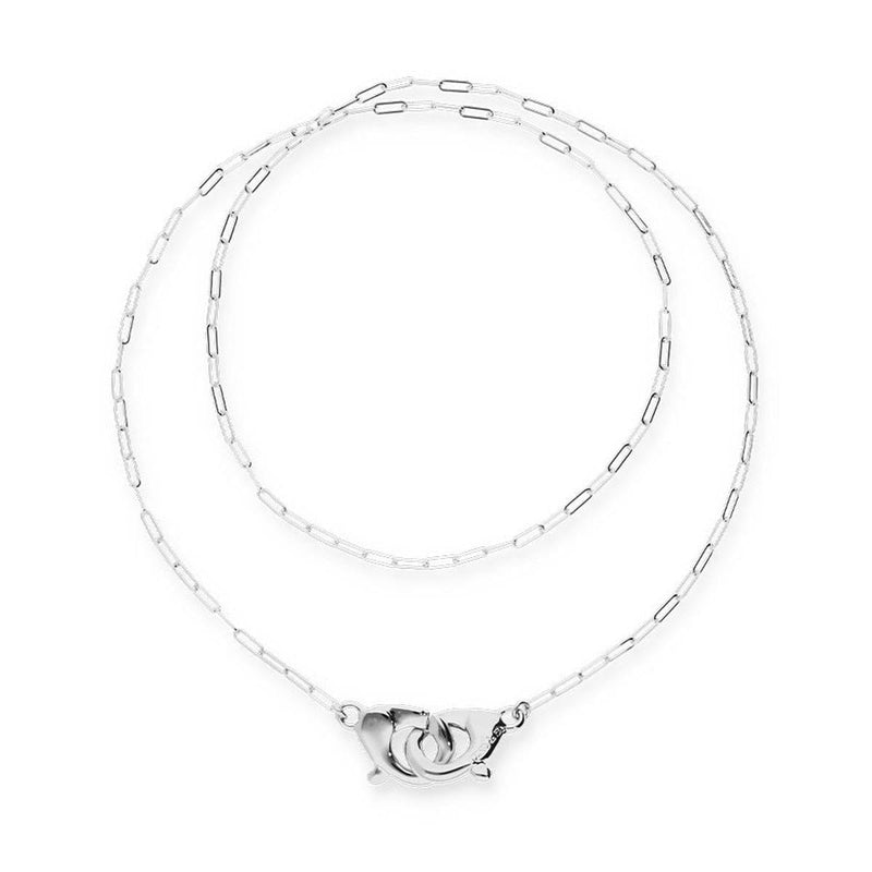 Ser Inseparable Sterling Silver Long Interlocked Necklace - COL2024MTL0000U-UNO de 50-Renee Taylor Gallery