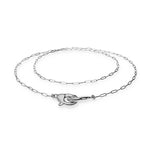 Ser Inseparable Sterling Silver Long Interlocked Necklace - COL2024MTL0000U-UNO de 50-Renee Taylor Gallery