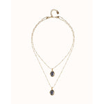 Ser Deslumbrante Multi Strand with Two Black Oval Faceted Crystals Necklace - COL2030NGRORO0U-UNO de 50-Renee Taylor Gallery