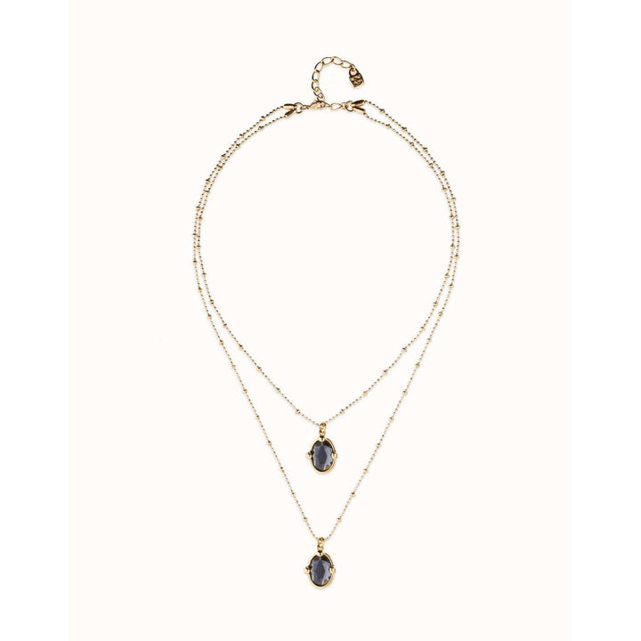 Ser Deslumbrante Multi Strand with Two Black Oval Faceted Crystals Necklace - COL2030NGRORO0U-UNO de 50-Renee Taylor Gallery