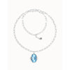 Ser Deslumbrante Large Blue Oval Faceted Crystal Long Silver Plated Necklace - COL2031AZUMTL0U-UNO de 50-Renee Taylor Gallery